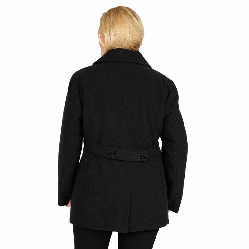 Plus Size Excelled Solid Peacoat 4 Plus Size Excelled Solid Peacoat - Image 2