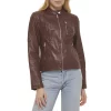 Women's Levi's® Classic Racer Faux-Leather Jacket 2 Women's Levi's® Classic Racer Faux-Leather Jacket -Tennessee Titans Gear shop 2930074 Chocolate Brown