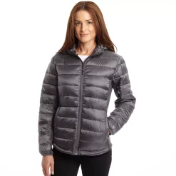 Plus Size Excelled Hybrid Hooded Puffer Jacket