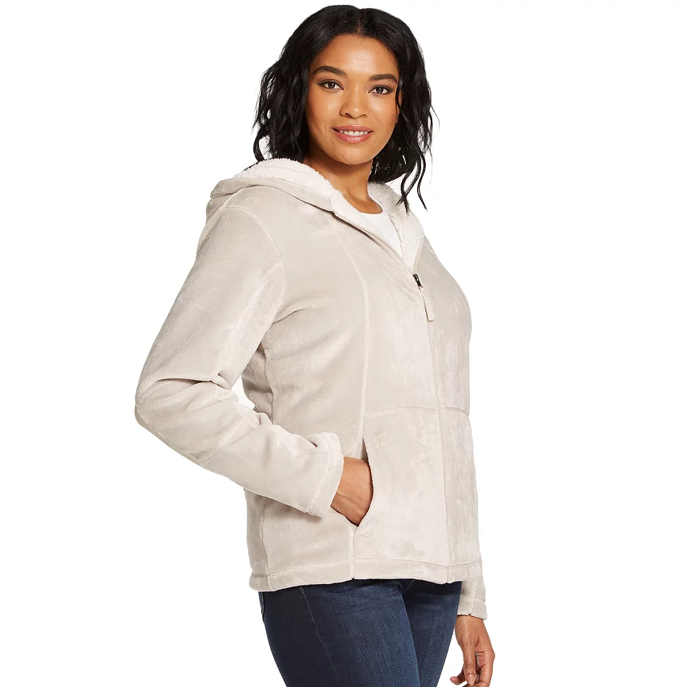 Plus Size Weathercast Cozy Fleece Hooded Jacket 3 Plus Size Weathercast Cozy Fleece Hooded Jacket