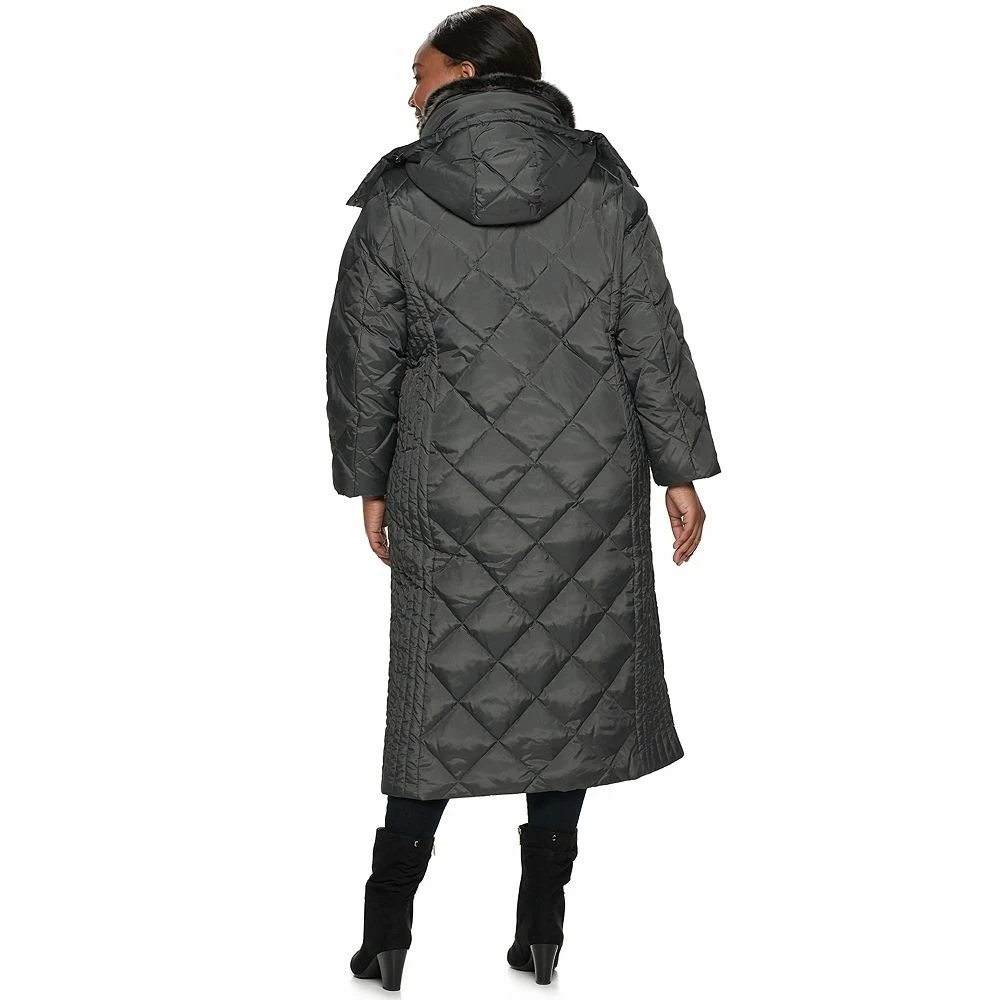 Plus Size TOWER by London Fog Hooded Quilted Puffer Maxi Coat 5 Plus Size TOWER by London Fog Hooded Quilted Puffer Maxi Coat - Image 3