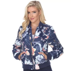 Alternative view of Women's White Mark Floral Bomber Jacket