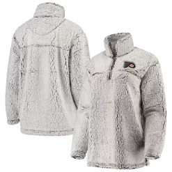 Women's G-III 4Her by Carl Banks Gray Philadelphia Flyers Sherpa Quarter-Zip Pullover Jacket 6 Women's G-III 4Her by Carl Banks Gray Philadelphia Flyers Sherpa Quarter-Zip Pullover Jacket -Tennessee Titans Gear shop 4005442 ALT