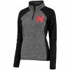 Women's Gray/Black Nebraska Huskers Finalist Quarter-Zip Pullover Jacket 1 Women's Gray/Black Nebraska Huskers Finalist Quarter-Zip Pullover Jacket -Tennessee Titans Gear shop 4018450
