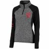 Women's Gray/Black Indiana Hoosiers Finalist Quarter-Zip Pullover Jacket 1 Women's Gray/Black Indiana Hoosiers Finalist Quarter-Zip Pullover Jacket -Tennessee Titans Gear shop 4018864