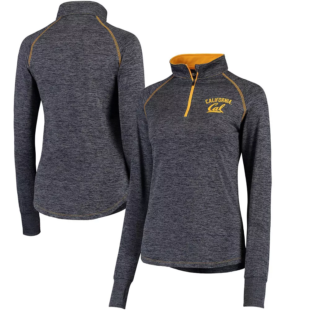 Women's Colosseum Heathered Navy Cal Bears Bikram Raglan Quarter-Zip Jacket 4 Women's Colosseum Heathered Navy Cal Bears Bikram Raglan Quarter-Zip Jacket - Image 2