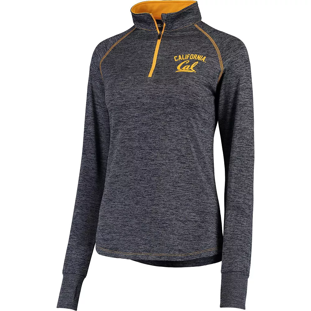 Women's Colosseum Heathered Navy Cal Bears Bikram Raglan Quarter-Zip Jacket 5 Women's Colosseum Heathered Navy Cal Bears Bikram Raglan Quarter-Zip Jacket - Image 3
