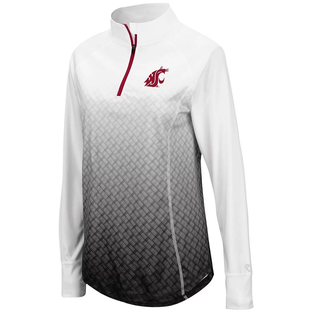 Women's Colosseum Black Washington State Cougars Magic Ombre Quarter-Zip Raglan Jacket 5 Women's Colosseum Black Washington State Cougars Magic Ombre Quarter-Zip Raglan Jacket - Image 3