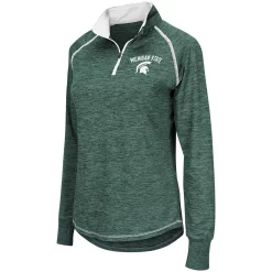 Women's Colosseum Green Michigan State Spartans Bikram Quarter-Zip Pullover Jacket 8 Women's Colosseum Green Michigan State Spartans Bikram Quarter-Zip Pullover Jacket -Tennessee Titans Gear shop 4056882 ALT2