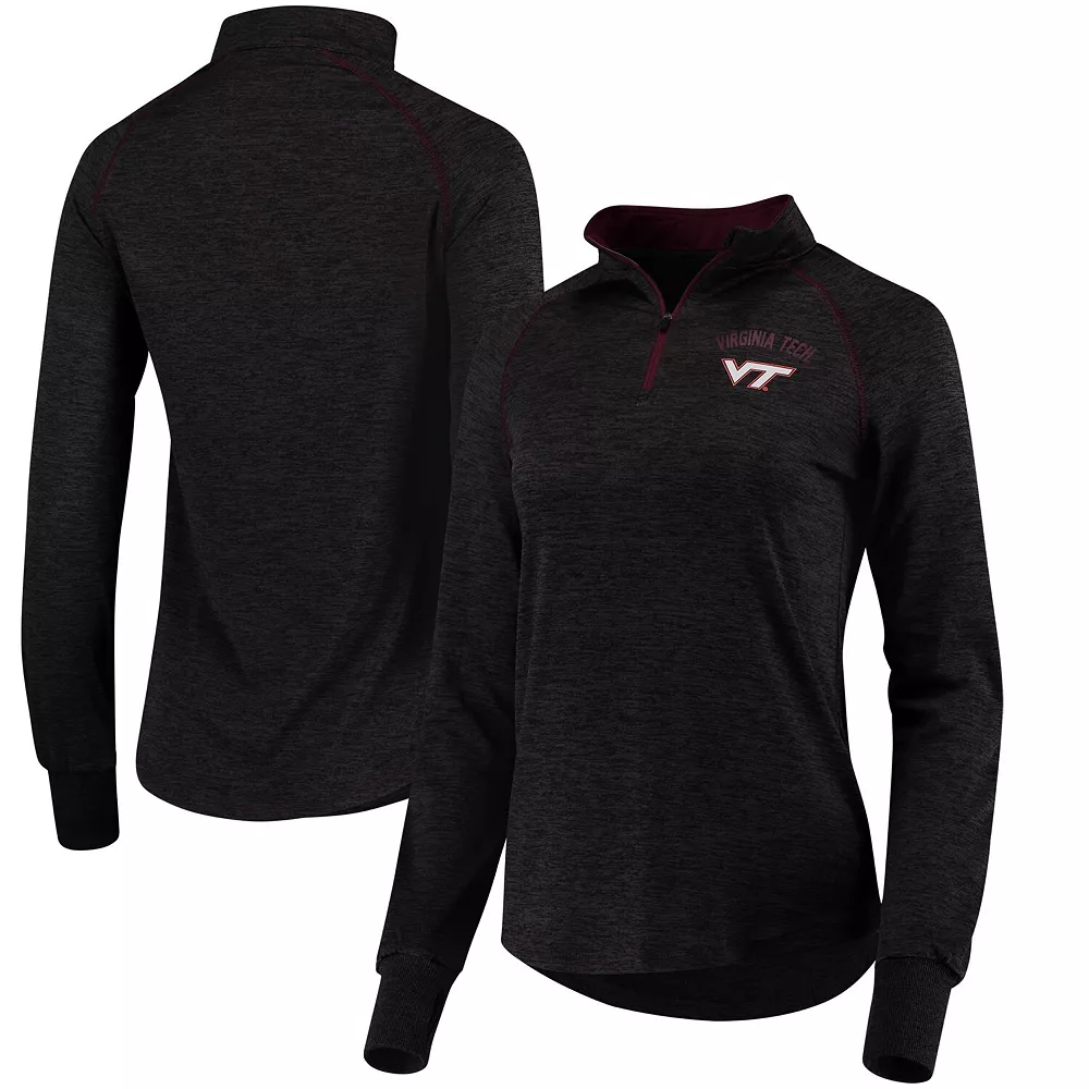 Women's Colosseum Black Virginia Tech Hokies Bikram 1/4 Zip Long Sleeve Jacket 3 Women's Colosseum Black Virginia Tech Hokies Bikram 1/4 Zip Long Sleeve Jacket