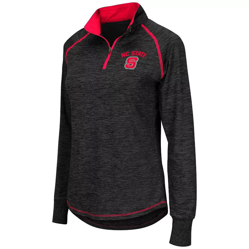 Women's Colosseum Black NC State Wolfpack Bikram 1/4 Zip Long Sleeve Jacket 3 Women's Colosseum Black NC State Wolfpack Bikram 1/4 Zip Long Sleeve Jacket