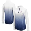 Women's Colosseum Navy Illinois Fighting Illini Magic Ombre Quarter-Zip Raglan Jacket -Tennessee Titans Gear shop 4087009