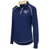 Women's Colosseum Navy Georgia Tech Yellow Jackets Bikram 1/4 Zip Long Sleeve Jacket