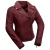 Women's Whet Blu Harper Asymmetrical Leather Jacket 2 Women's Whet Blu Harper Asymmetrical Leather Jacket -Tennessee Titans Gear shop 4233119 Oxblood