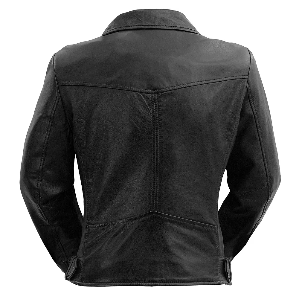Women's Whet Blu Chloe Asymmetrical Leather Jacket 7 Women's Whet Blu Chloe Asymmetrical Leather Jacket - Image 5