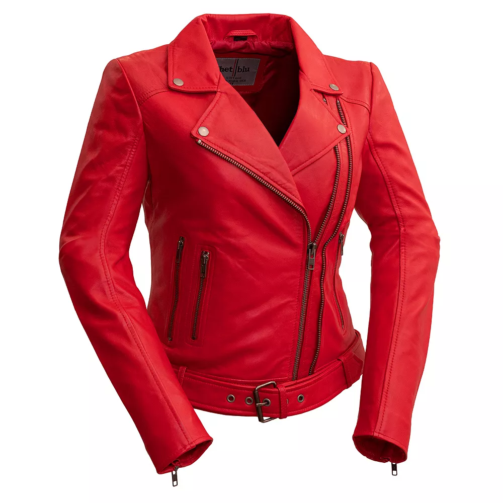 Women's Whet Blu Chloe Asymmetrical Leather Jacket 3 Women's Whet Blu Chloe Asymmetrical Leather Jacket