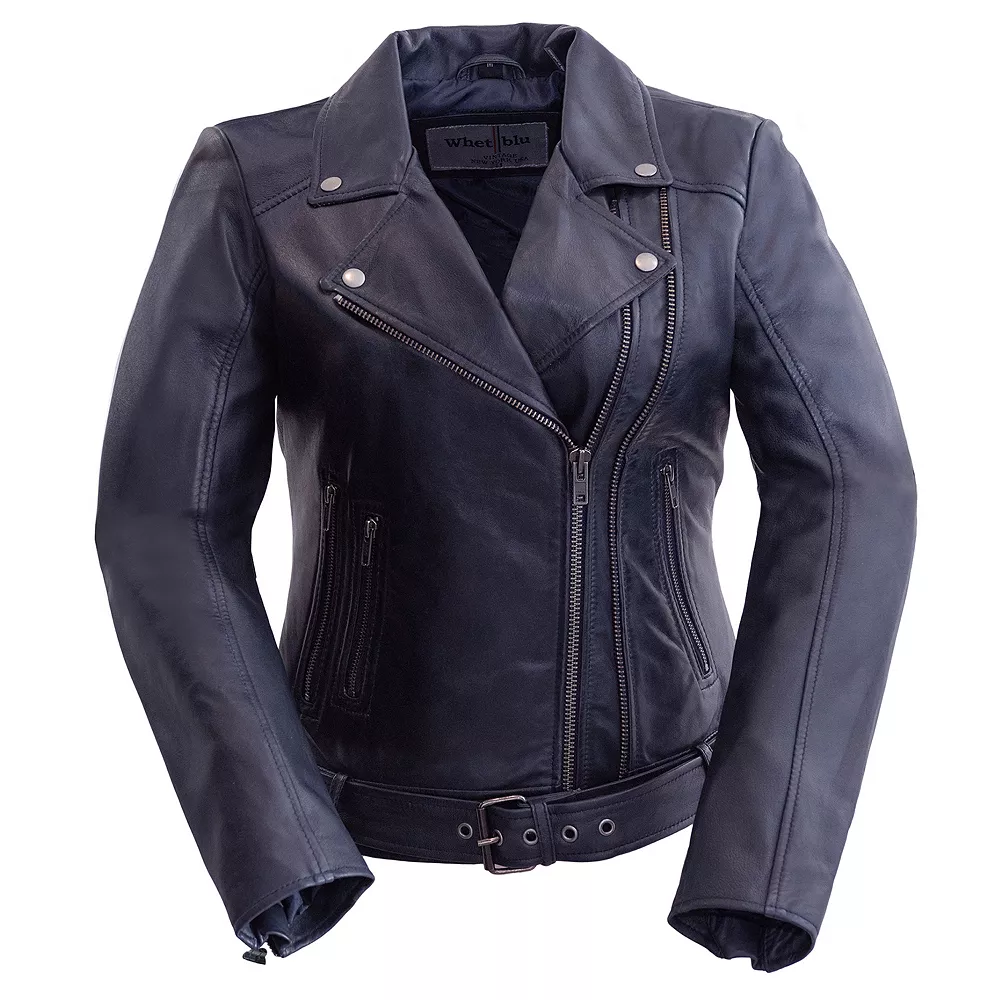 Women's Whet Blu Chloe Asymmetrical Leather Jacket 6 Women's Whet Blu Chloe Asymmetrical Leather Jacket - Image 4