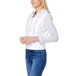 Juniors' Wallflower Dreamer Knit-Sleeve Hooded Jean Jacket 16 Juniors' Wallflower Dreamer Knit-Sleeve Hooded Jean Jacket -Tennessee Titans Gear shop 4261907 ALT2