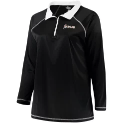 Women's Majestic Black Miami Marlins Plus Size Quarter-Zip Pullover Jacket 8 Women's Majestic Black Miami Marlins Plus Size Quarter-Zip Pullover Jacket -Tennessee Titans Gear shop 4287719 ALT2