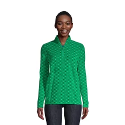 Women's Lands' End 1/4-Zip Fleece Pullover -Tennessee Titans Gear shop 4426960 Anchor Green Trees