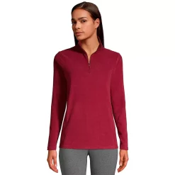 Women's Lands' End 1/4-Zip Fleece Pullover -Tennessee Titans Gear shop 4426960 Rich Burgundy