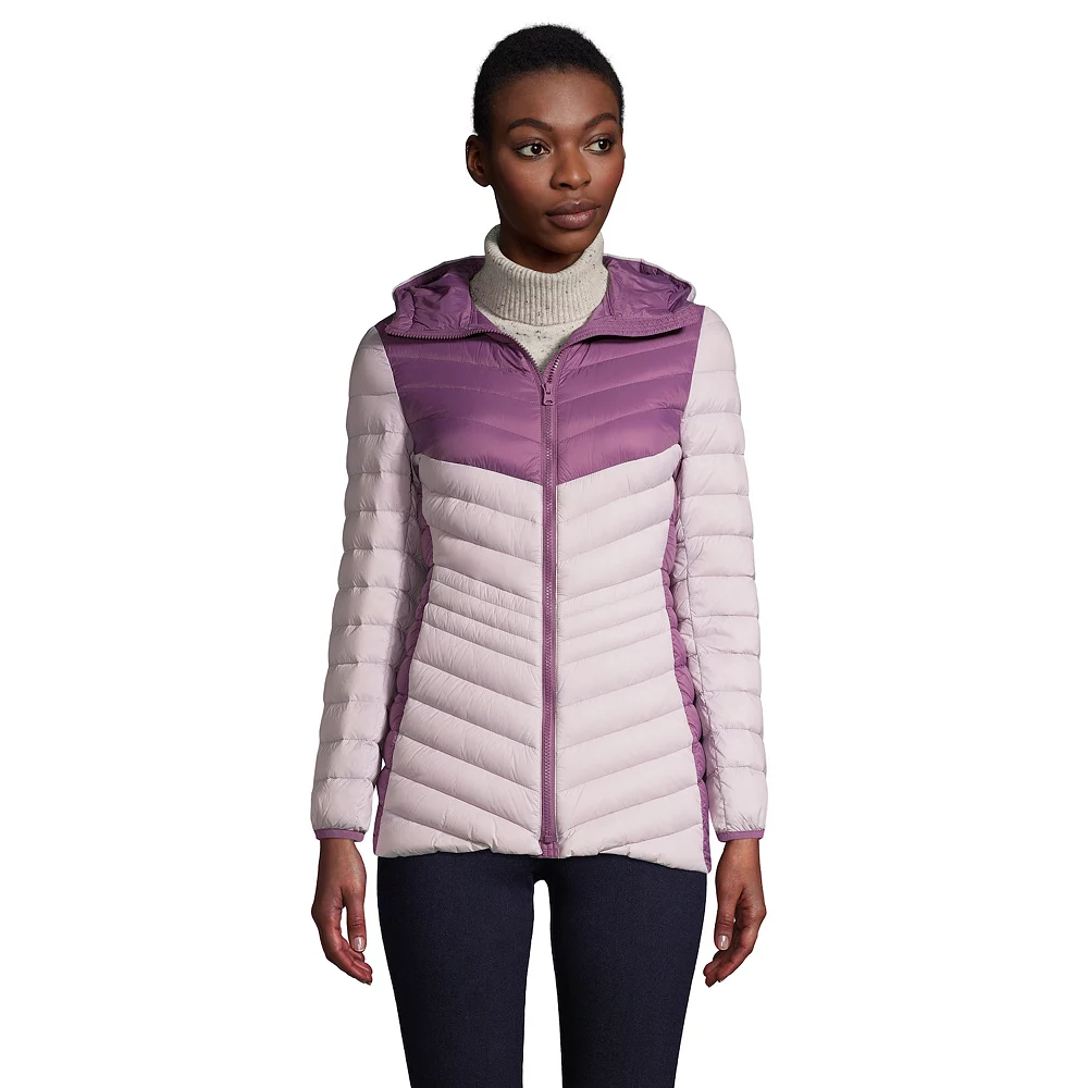 Women's Lands' End Hooded Down Ultralight Packable Jacket 11 Women's Lands' End Hooded Down Ultralight Packable Jacket - Image 9