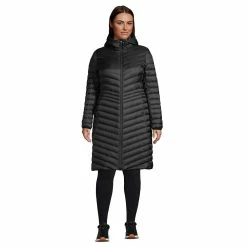 Plus Size Lands' End Ultralight Packable Long Down Coat 20 Plus Size Lands' End Ultralight Packable Long Down Coat -Tennessee Titans Gear shop 4427038 Black