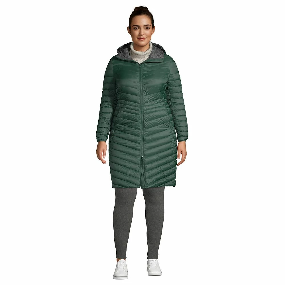 Plus Size Lands' End Ultralight Packable Long Down Coat 9 Plus Size Lands' End Ultralight Packable Long Down Coat - Image 7