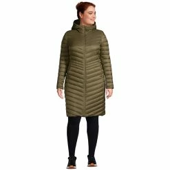 Plus Size Lands' End Ultralight Packable Long Down Coat 16 Plus Size Lands' End Ultralight Packable Long Down Coat -Tennessee Titans Gear shop 4427038 Forest Moss