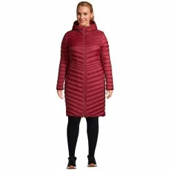 Plus Size Lands' End Ultralight Packable Long Down Coat 17 Plus Size Lands' End Ultralight Packable Long Down Coat -Tennessee Titans Gear shop 4427038 Rich Burgundy