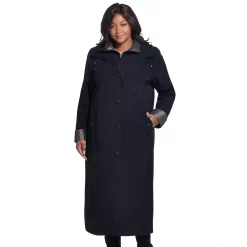 Alternative view of Plus Size Gallery Long Hooded Rain Coat