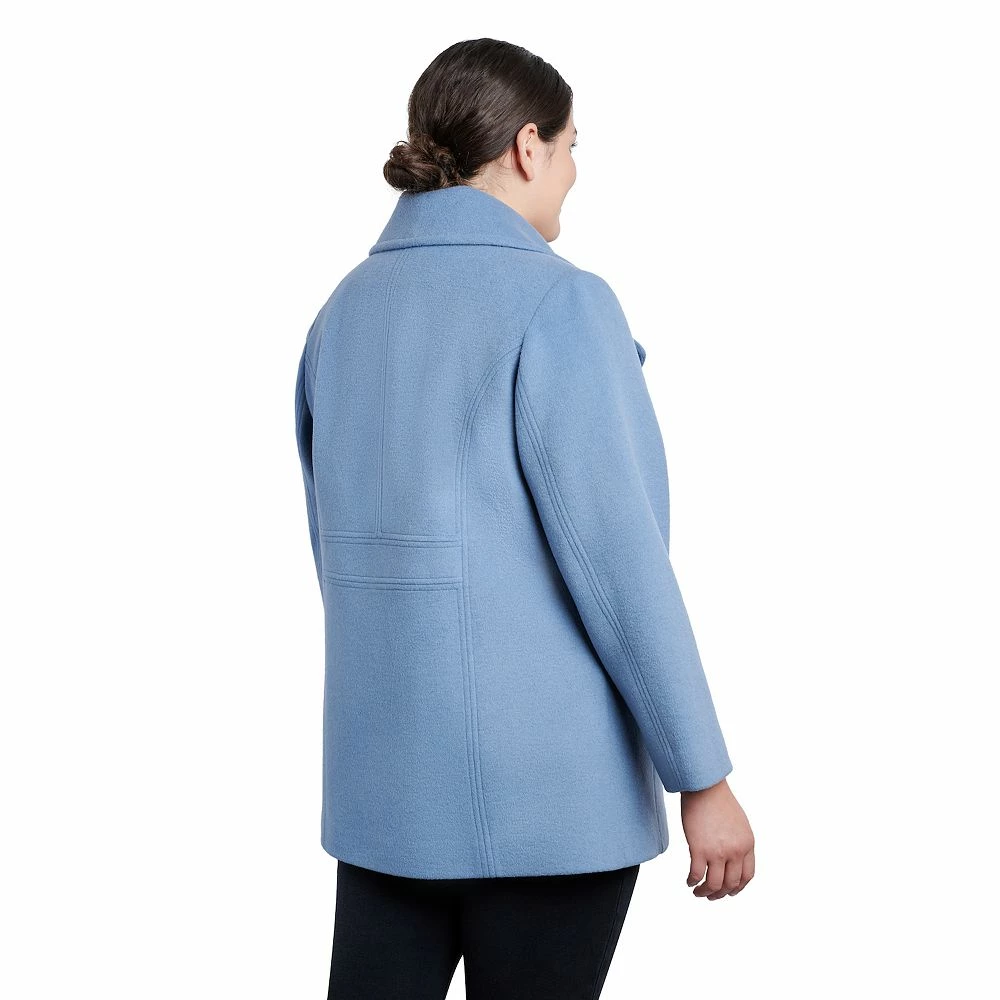 Plus Size TOWER by London Fog Scarf & Wool-Blend Peacoat 5 Plus Size TOWER by London Fog Scarf & Wool-Blend Peacoat - Image 3