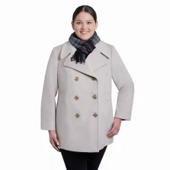 Plus Size TOWER by London Fog Scarf & Wool-Blend Peacoat 7 Plus Size TOWER by London Fog Scarf & Wool-Blend Peacoat -Tennessee Titans Gear shop 4466290 Oatmeal