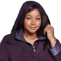 Plus Size Gallery Contrast-Trim Hood Rain Jacket -Tennessee Titans Gear shop 4482994 ALT4