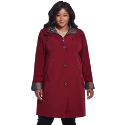 Plus Size Gallery Contrast-Trim Hood Rain Jacket -Tennessee Titans Gear shop 4482994 Red