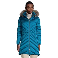 Petite Lands' End Faux-Fur Hood Insulated Plush-Lined Winter Coat