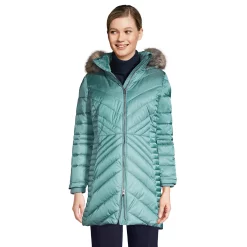 Alternative view of Petite Lands' End Faux-Fur Hood Insulated Plush-Lined Winter Coat