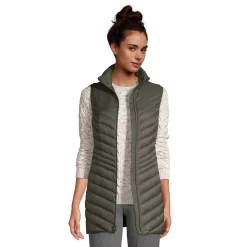 Petite Lands' End Ultralight Packable Down Vest -Tennessee Titans Gear shop 4568756 Forest Moss