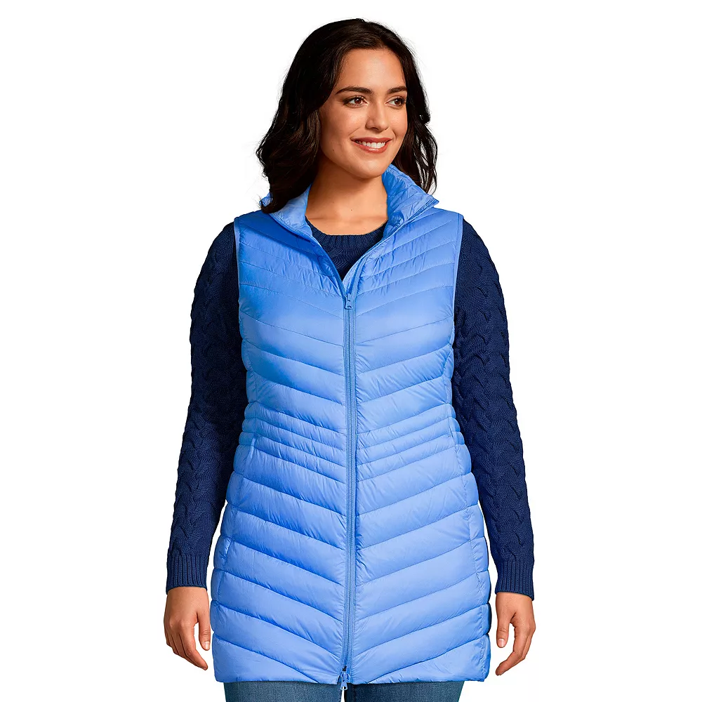 Plus Size Lands' End Ultralight Packable Down Vest 4 Plus Size Lands' End Ultralight Packable Down Vest - Image 2