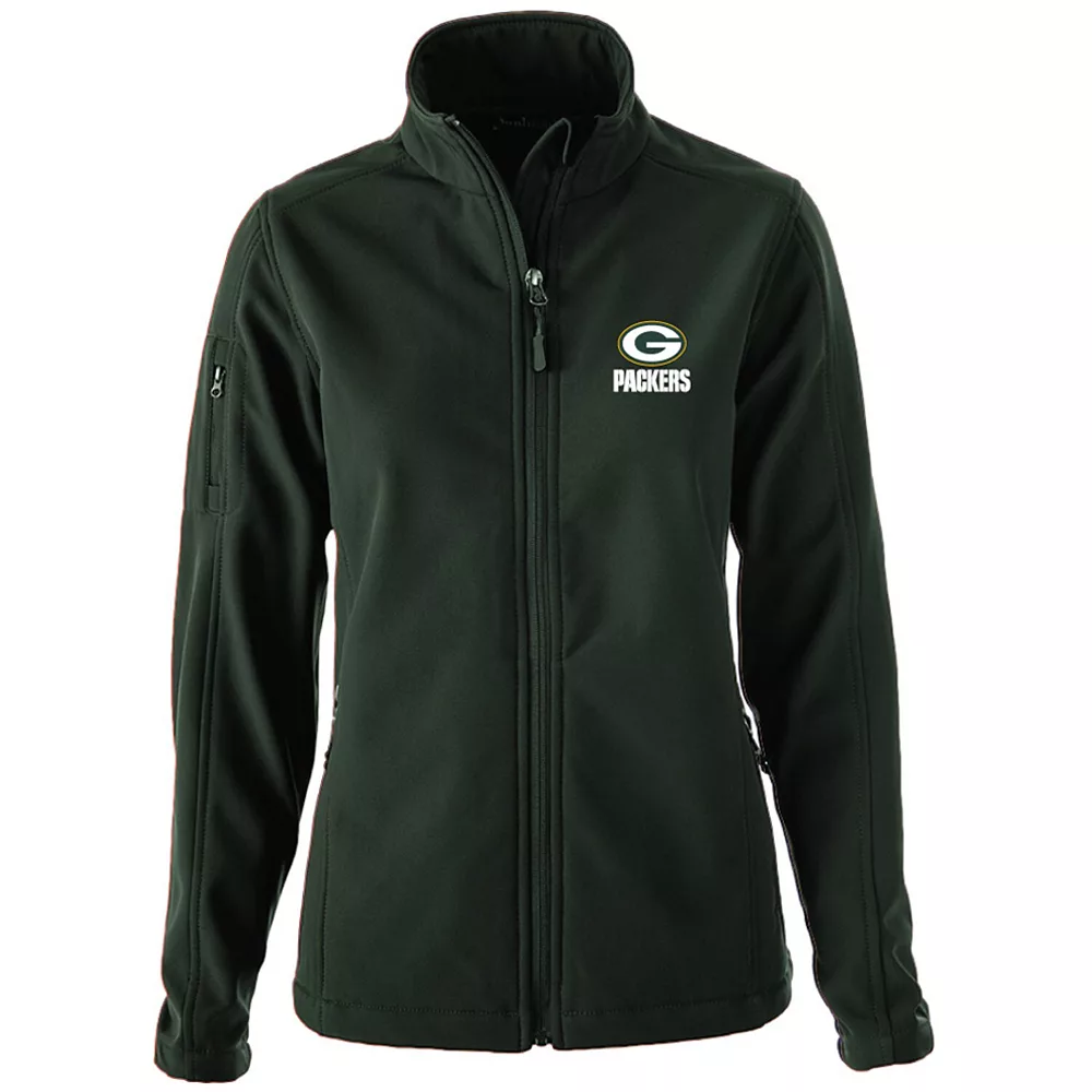 Women's Green Green Bay Packers Full-Zip Sonoma Softshell Jacket 3 Women's Green Green Bay Packers Full-Zip Sonoma Softshell Jacket