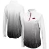 Women's Colosseum Black Arkansas Razorbacks Magic Ombre Quarter-Zip Raglan Jacket