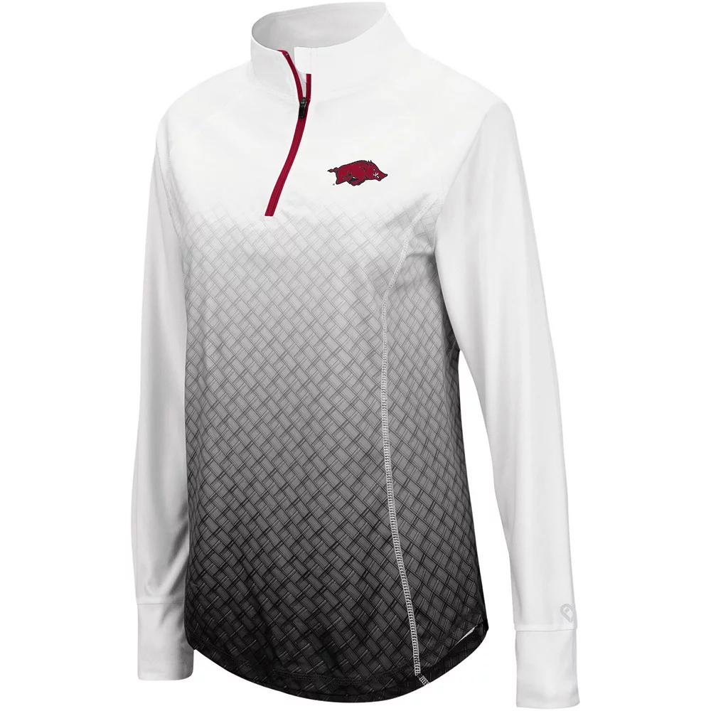 Women's Colosseum Black Arkansas Razorbacks Magic Ombre Quarter-Zip Raglan Jacket 5 Women's Colosseum Black Arkansas Razorbacks Magic Ombre Quarter-Zip Raglan Jacket - Image 3