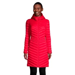 Petite Lands' End Hood Ultralight Down Long Packable Coat -Tennessee Titans Gear shop 4621997 Rich Red