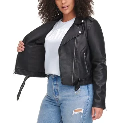 Plus Size Levi's® Asymmetrical Faux Leather Motorcycle Jacket -Tennessee Titans Gear shop 4638026 ALT3