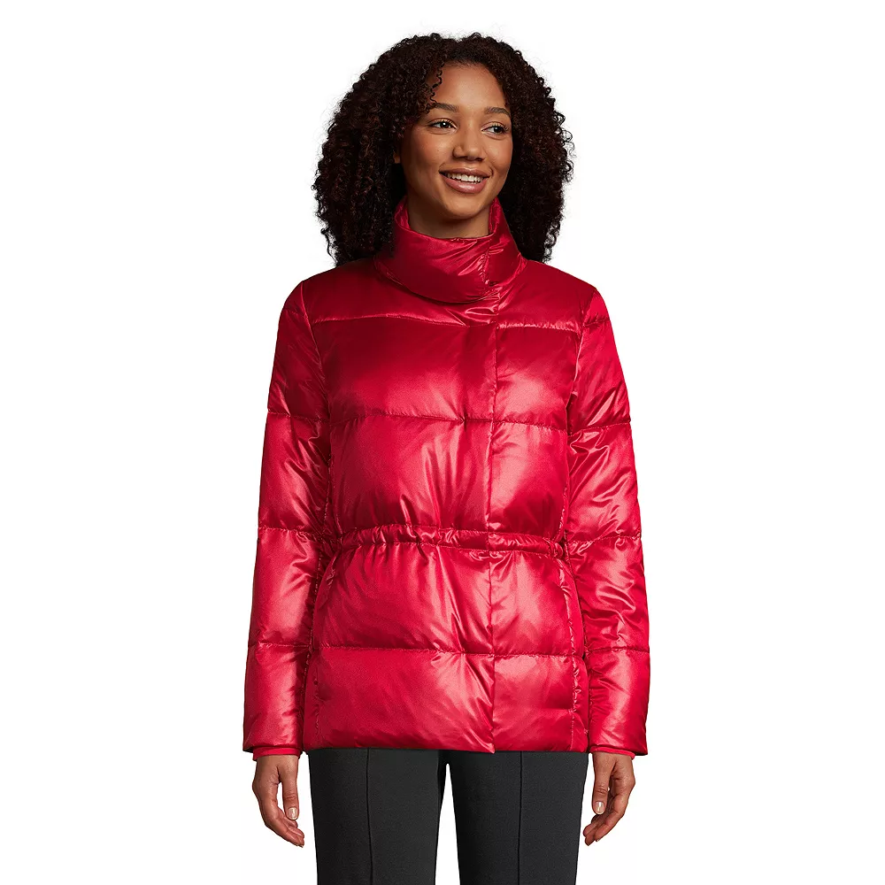 Women's Lands' End Quilted Wrap Down Jacket 3 Women's Lands' End Quilted Wrap Down Jacket