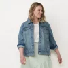 Plus Size LC Lauren Conrad Jean Jacket -Tennessee Titans Gear shop 4670315 Light Vintage Wash