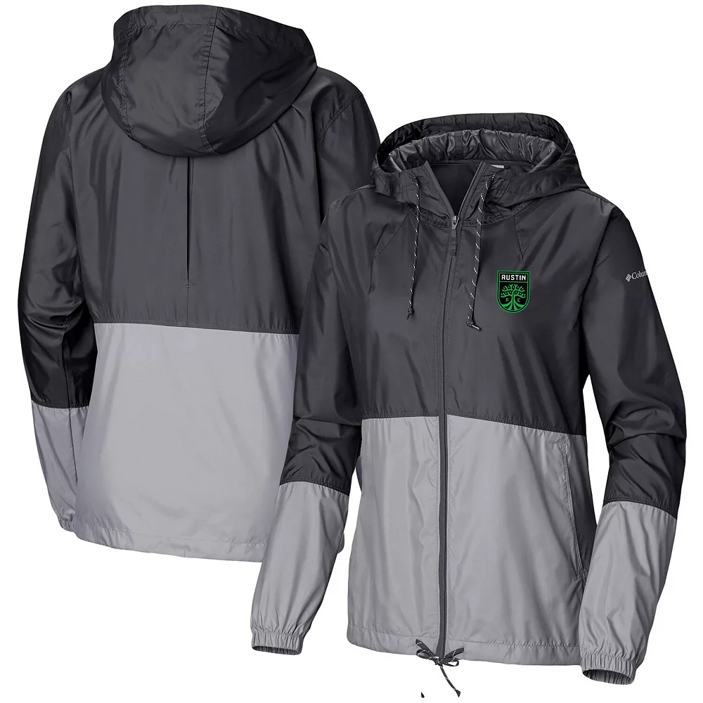Women's Columbia Black/Gray Austin FC Flash Forward Team Windbreaker Jacket 3 Women's Columbia Black/Gray Austin FC Flash Forward Team Windbreaker Jacket