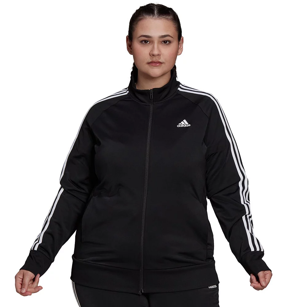 Plus Size adidas Essential Tricot Track Jacket 3 Plus Size adidas Essential Tricot Track Jacket