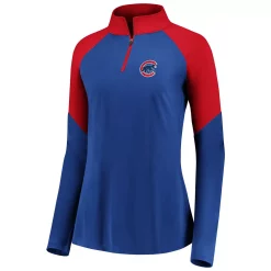 Women's Fanatics Branded Royal/Red Chicago Cubs Primary Logo Raglan Quarter-Zip Jacket 7 Women's Fanatics Branded Royal/Red Chicago Cubs Primary Logo Raglan Quarter-Zip Jacket -Tennessee Titans Gear shop 4906215 ALT2