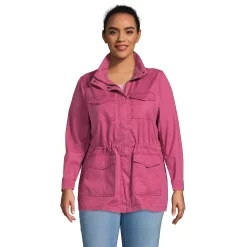 Plus Size Lands' End Hooded Cargo Jacket 11 Plus Size Lands' End Hooded Cargo Jacket -Tennessee Titans Gear shop 4970636 Washed Mulberry